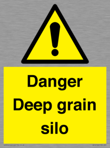Danger Deep grain silo